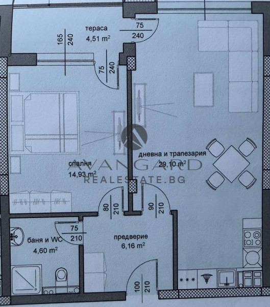 ЛУКСОЗЕН ДВУСТАЕН АПАРТАМЕНТ В ПЛАТИНУМ ХОУМС!