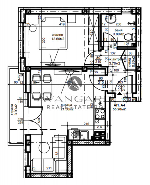 Двустаен апартамент