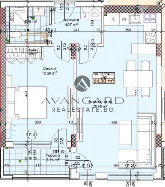 Двустаен апартамент / Акваленд