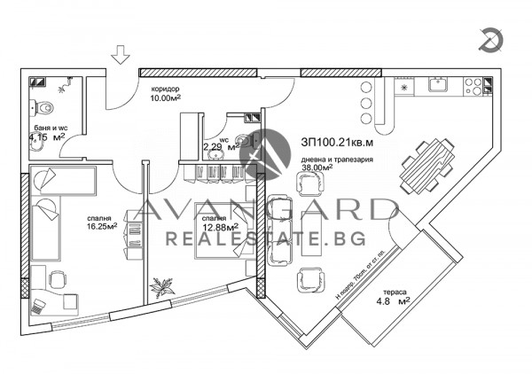 ИЗГОДЕН ТРИСТАЕН С АКТ 16 В СЪДИЙСКИ !!