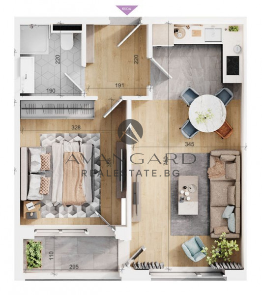 АКТ 16! Двустаен апартамент ПОЩАТА