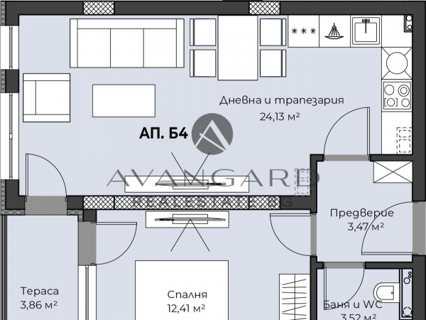 TWO-ROOM NEW BUILDING WITH ACT 14 SMYRNENSKI