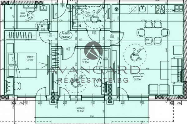 THREE-ROOM APARTMENT IN A LUXURY BUILDING WITH ACT 16