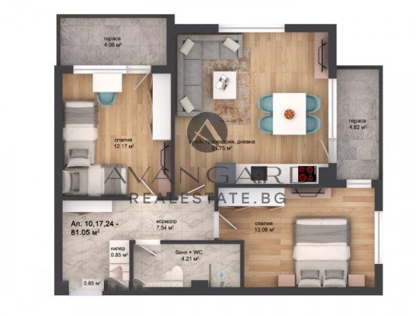 АКТ 16 !!! ТРИСТАЕН АПАРТАМЕНТ В ЛУКСОЗЕН КОМПЛЕКС !!! КЪРШИЯКА !!!