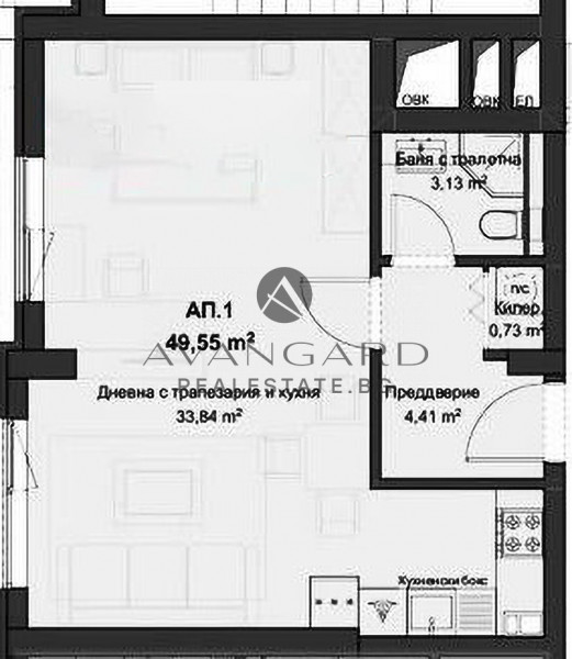 ONE-ROOM APARTMENT IN FRONT OF ACT 14 I-st ​​RPU