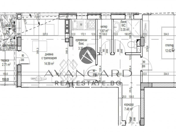 One -bedroom / Komatevo / new building