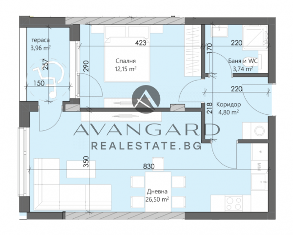 Двустаен апартамент / Кършияка