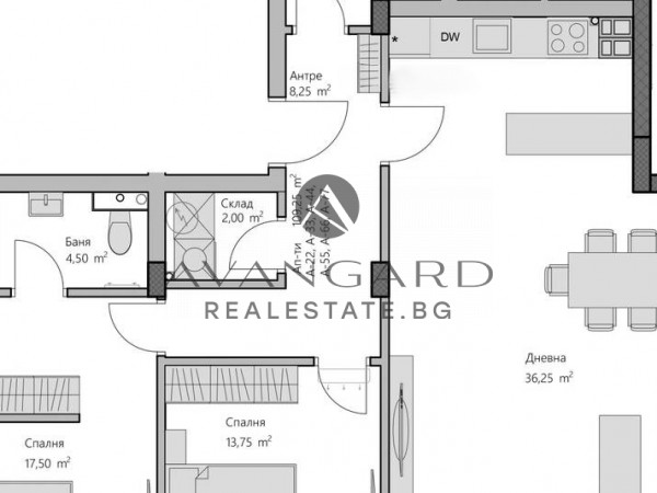 Top location! Two -bedroom luxury building