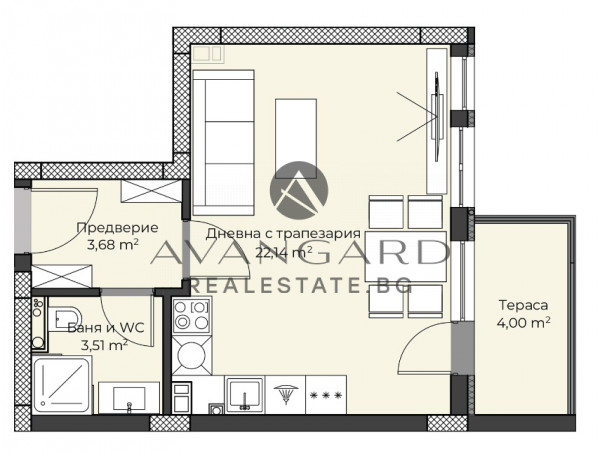 One-room apartment / Smyrna