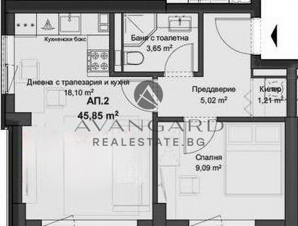 TWO-ROOM APARTMENT IN FRONT OF ACT 14 I-st ​​RPU