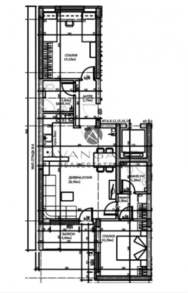 ТРИСТАЕН АПАРТАМЕНТ С АКТ16!