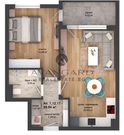 ДВУСТАЕН АПАРТАМЕНТ ПРЕД АКТ15! КЪРШИЯКА!