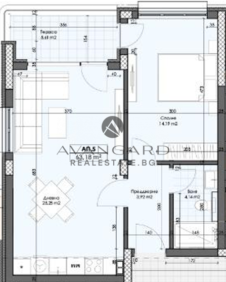 ДВУСТАЕН АПАРТАМЕНТ В НОВОСТРОЯЩА СЕ СГРАДА! МАРКОВО!