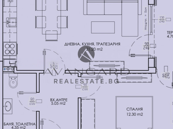 ДВУСТАЕН АПАРТАМЕНТ! ГРЕБНА БАЗА!