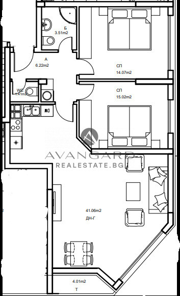Two bedrooms The Old Town Akt 14