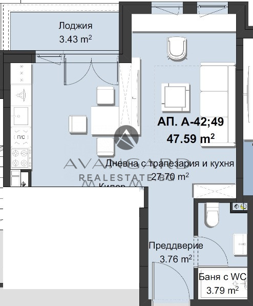 ONE-ROOM APARTMENT / LUXURY BUILDING