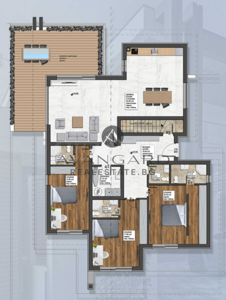 Two -storey house with panoramic views