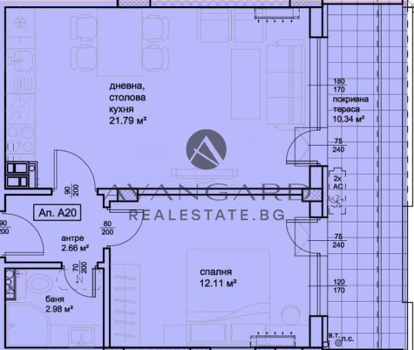 Two-room apartment in front of ACT 16