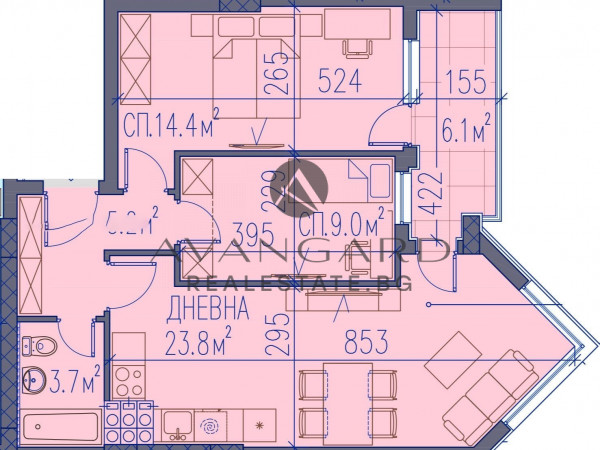 ТРИСТАЕН АПАРТАМЕНТ С АКТ 16 ДО МОЛ ПЛОВДИВ