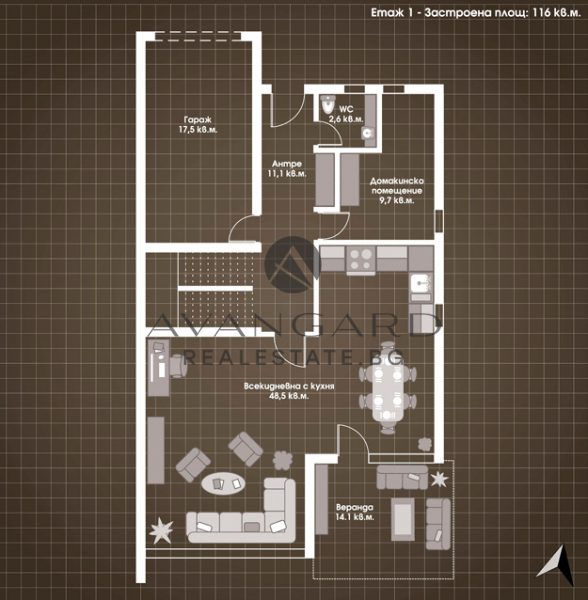 КЪЩА С ДВОР с. Маноле