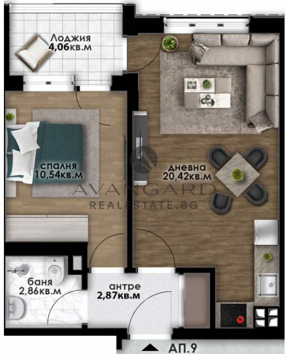 ДВУСТАЕН АПАРТАМЕНТ/ КОМАТЕВО