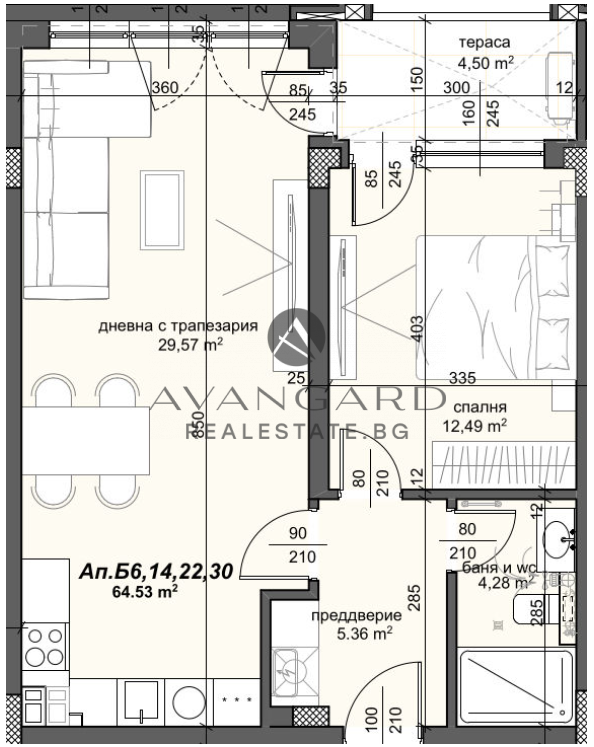 ДВУСТАЕН АПАРТАМЕНТ ПРЕД АКТ15! ТРАКИЯ!