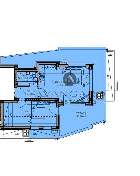 ДВУСТАЕН АПАРТАМЕНТ! КОМАТЕВО!