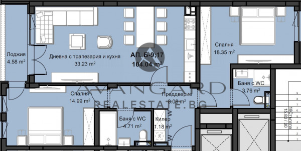 THREE-ROOM APARTMENT / LUXURY BUILDING