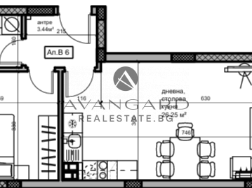 One -bedroom / new modern building