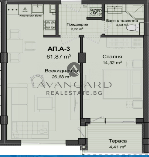 TWO-ROOM APARTMENT WITH ACT 14 / GAGARIN