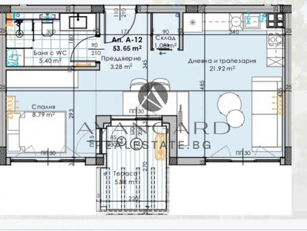 ЕДНОСТАЕН апартамент/ Остромила