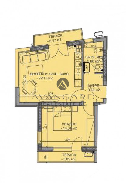 ДВУСТАЕН АПАРТАМЕНТ ПРЕД АКТ14! КОМАТЕВО!