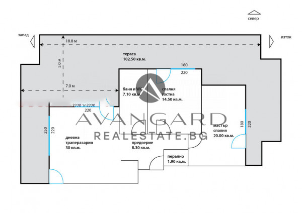 Three -bedroom penthouse in the heart of Smirnenski