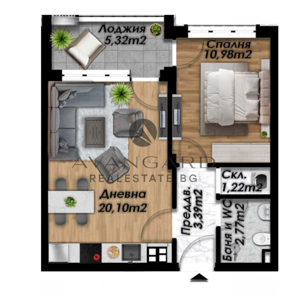 ПРЕД АКТ 14! ДВУСТАЕН АПАРТАМЕНТ