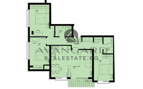 Четиристаен апартамент в луксозна сграда