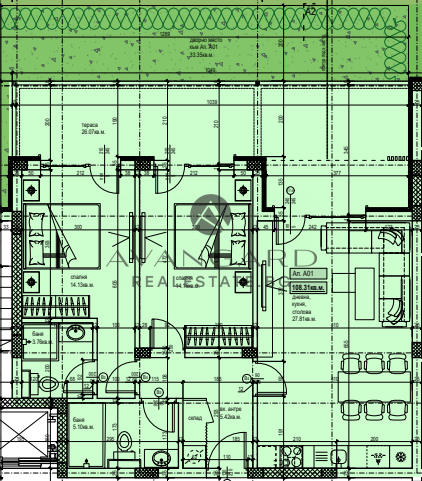 ТРИСТАЕН АПАРТАМЕНТ В ЛУКСОЗЕН БУТИКОВ КОМПЛЕКС