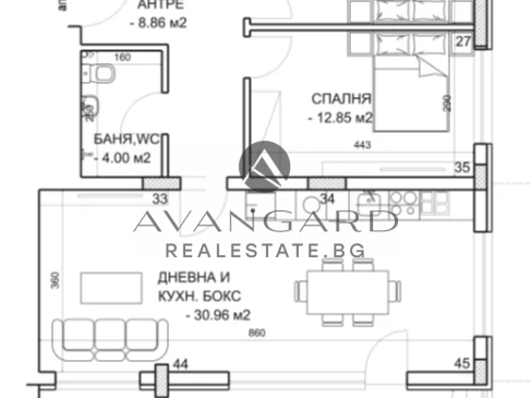 Two -bedroom apartment! Youth hill!