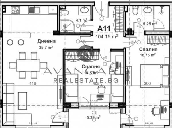 THREE-ROOM APARTMENT! ROAD BASE!