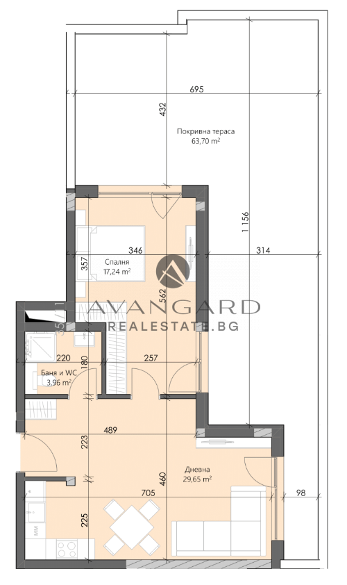 One-room apartment / Karshiyaka