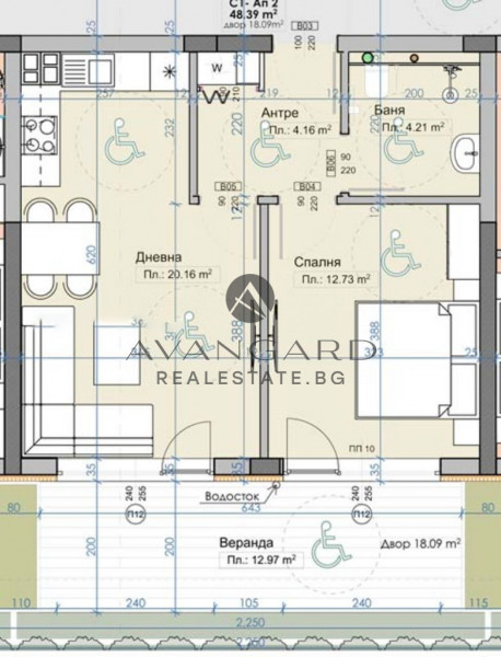 TWO-ROOM APARTMENT WITH YARD AND PARKING SPACE! BEFORE ACT14! BRANDING!