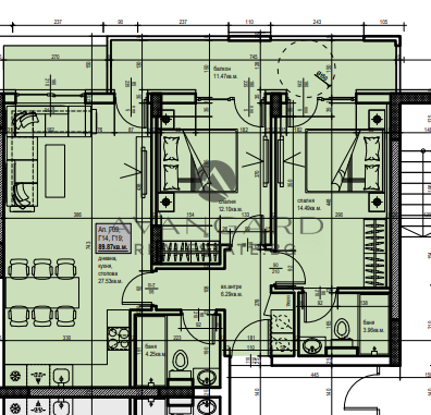 ТРИСТАЕН АПАРТАМЕНТ В НОВА ЛУКСОЗНА СГРАДА/ СМИРНЕНСКИ