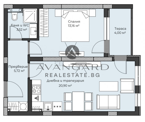 One-room apartment / Smyrna