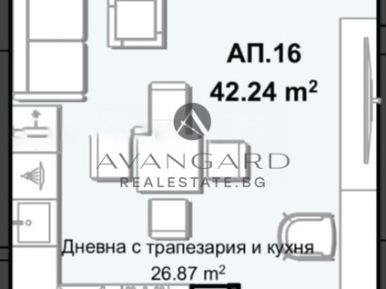 ПРЕД АКТ 14! ЕДНОСТАЕН АПАРТАМЕНТ