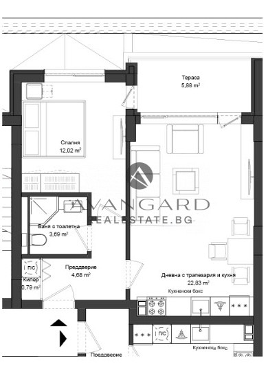 One-room apartment / Gagarin