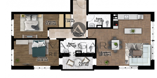 ТРИСТАЕН АПАРТАМЕНТ/ НОВА СГРАДА