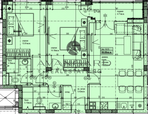 ТРИСТАЕН АПАРТАМЕНТ В ЛУКСОЗЕН БУТИКОВ КОМПЛЕКС