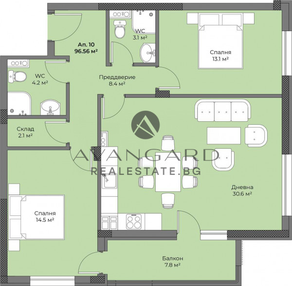 АКТ 15! Просторен тристаен апартамент/ Беломорски