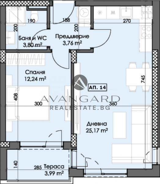 One bedroom apartment in Thrace !!! Excellent price !!!