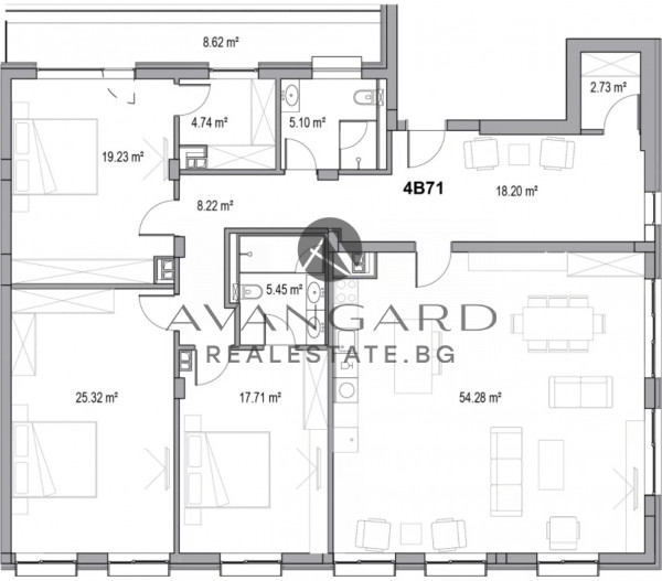 SPACIOUS FOUR-ROOM APARTMENT / PLOVDIV MALL