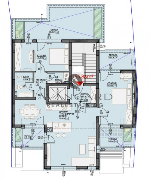 Three bedroom with Act 16 to Novotel Plovdiv!